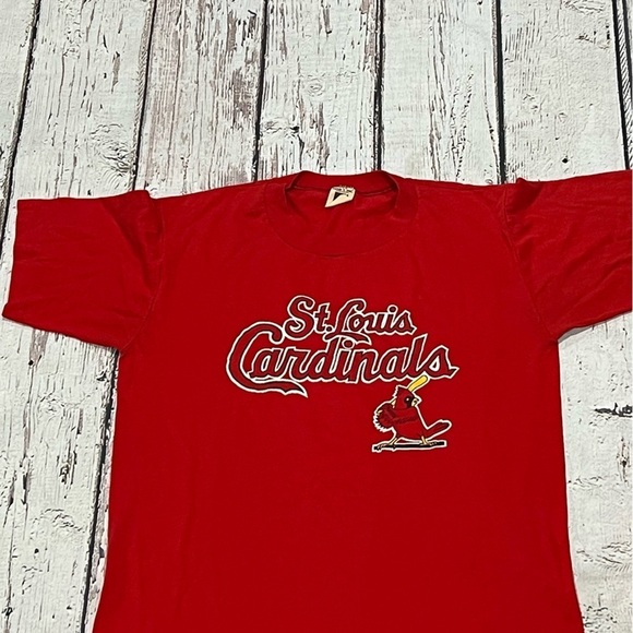 Vintage 80s St. Louis Cardinals Logo 7 NFL Football 1980s Sports Tshirt - Picture 2 of 6